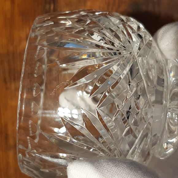 Bohemian Lead Crystal Footed Bowl Pineapple Pattern 3.25” tall - Picture 6 of 9